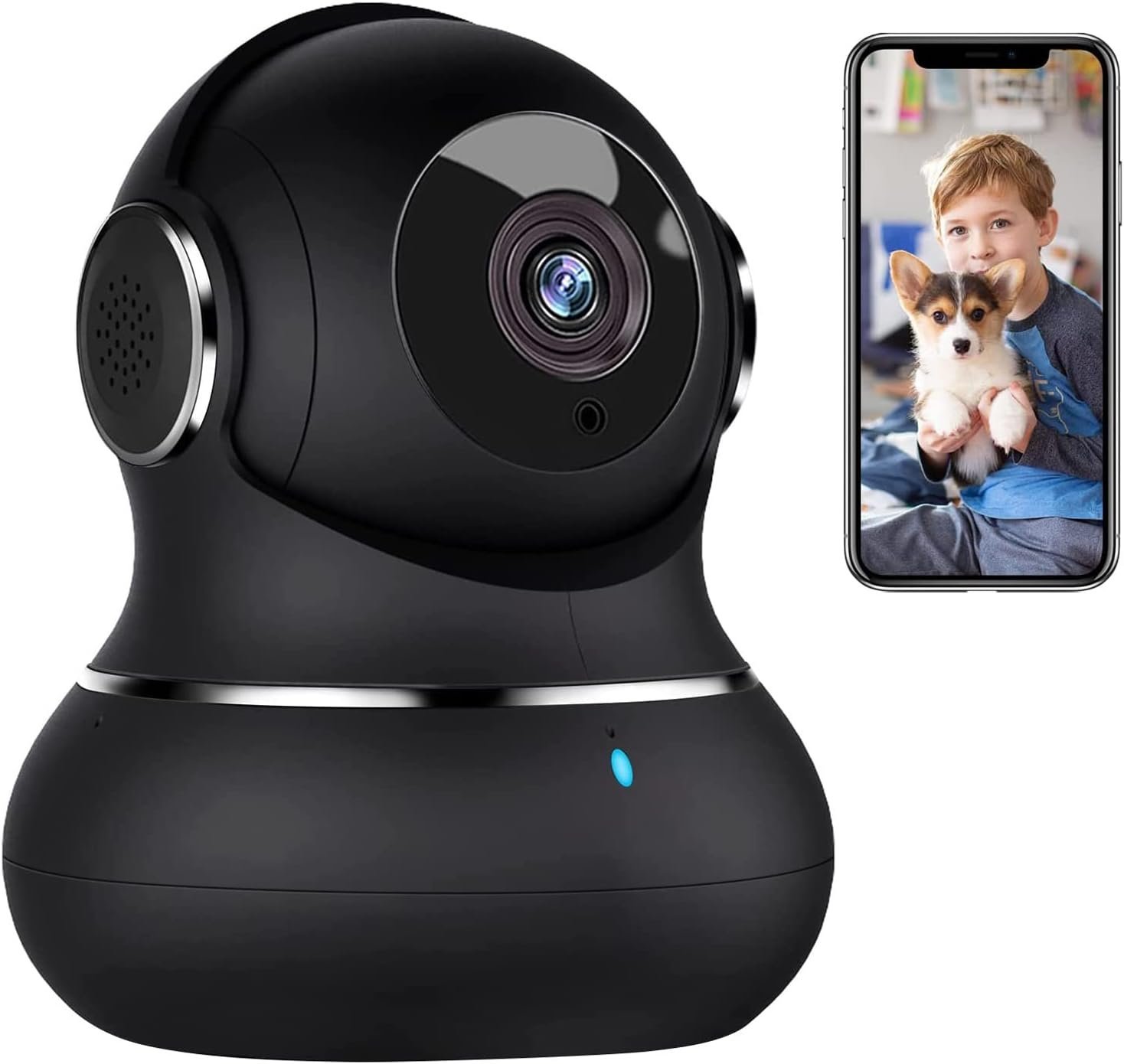 325325.jpg litokam 2K Indoor Security Camera, 360° Cameras for Home Security Indoor with Motion Detection, Pet Cam with Phone App, Baby Monitor-Night Vision - Image 1