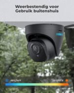 Reolink 5MP Smart PoE Buiten Beveiligingscamera met persoon/voertuig detectie, Dome CCTV IP Camera IP66 weerbestendig, Time-Lapse, Videotoezicht Camera met Audio opnamen, RLC-520A zwart - Image 3